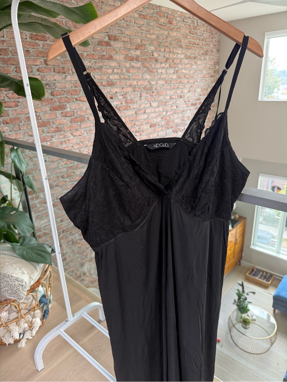 Black Lace-Trim Slip Nightwear - Women Intimates & Sleepwear